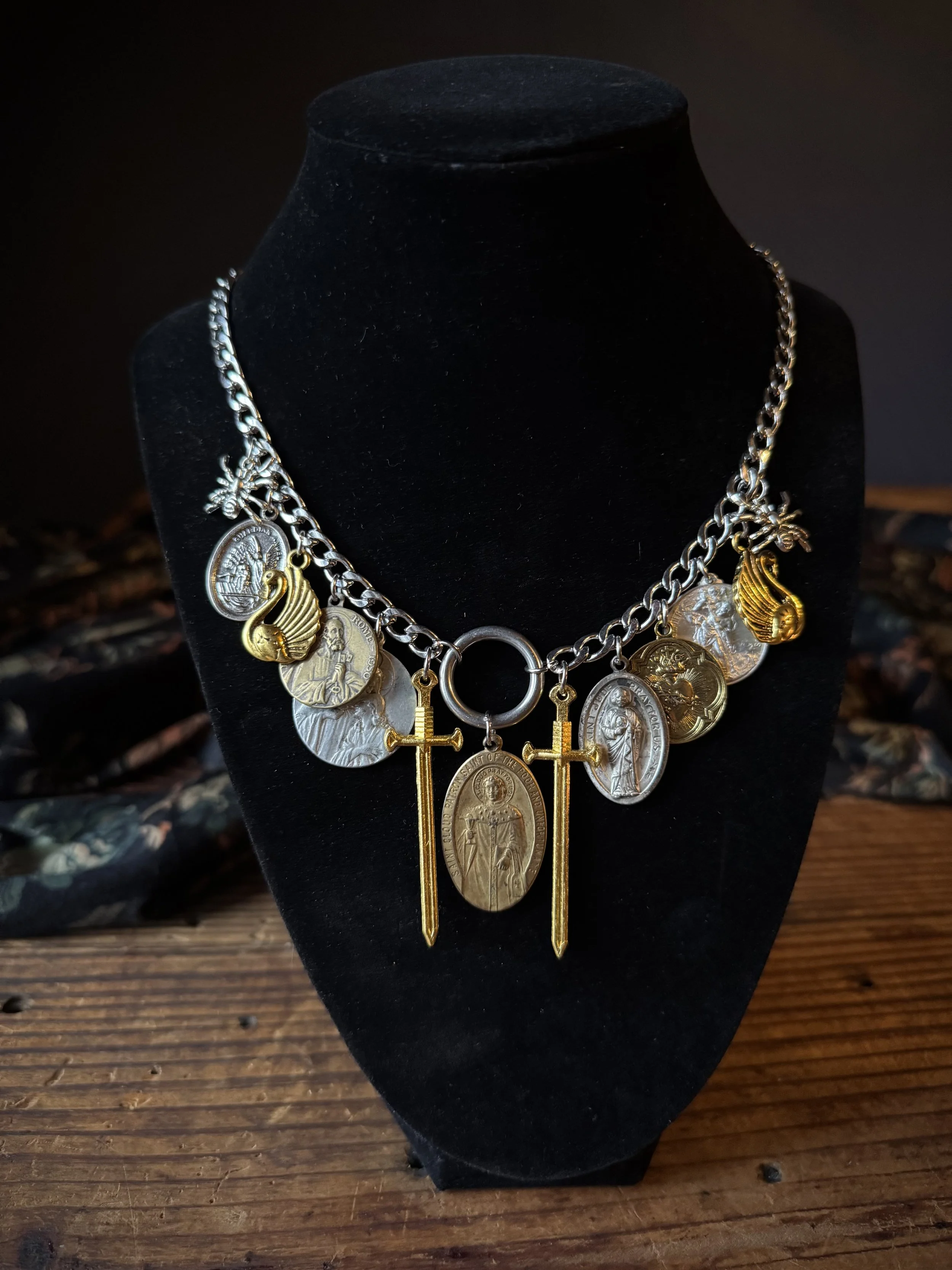 Mechanical Whispers Memento Mori Skull Medallion Pendant